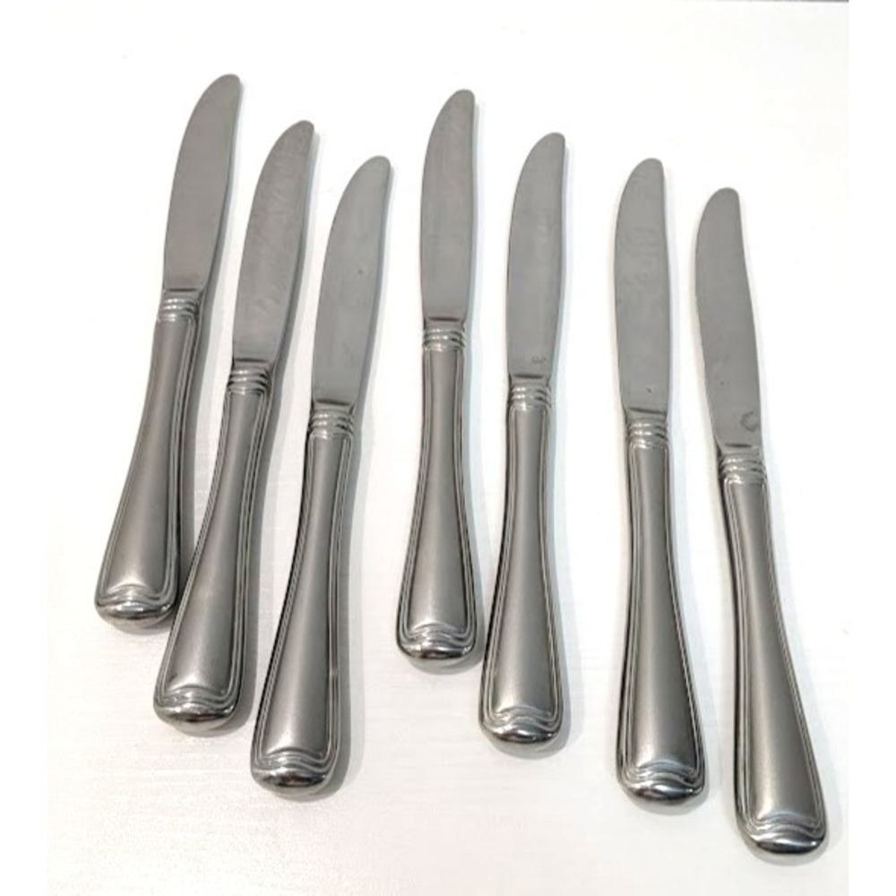 Gorham MONET Frosted 7 Dinner Knives 9" Stainless 18/8 Flatware